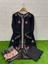 ZS 1173 Faux Georgette Embroidery Readymade Suits Wholesale Market In Surat